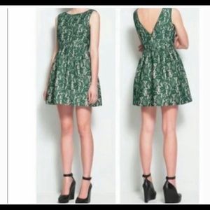 Zara Green Lace Cocktail Dress